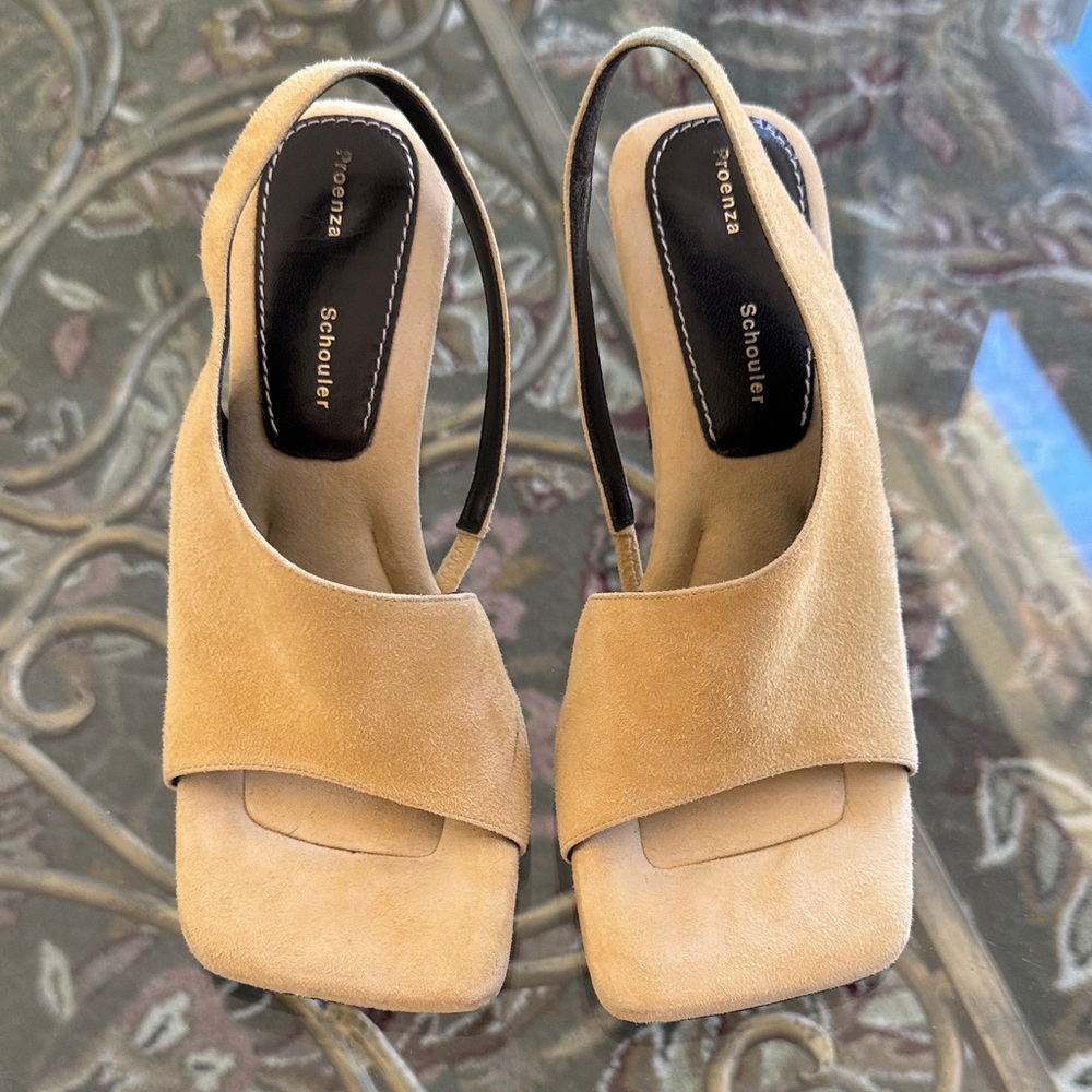 Proenza Schouler Beige Slingback Sandals